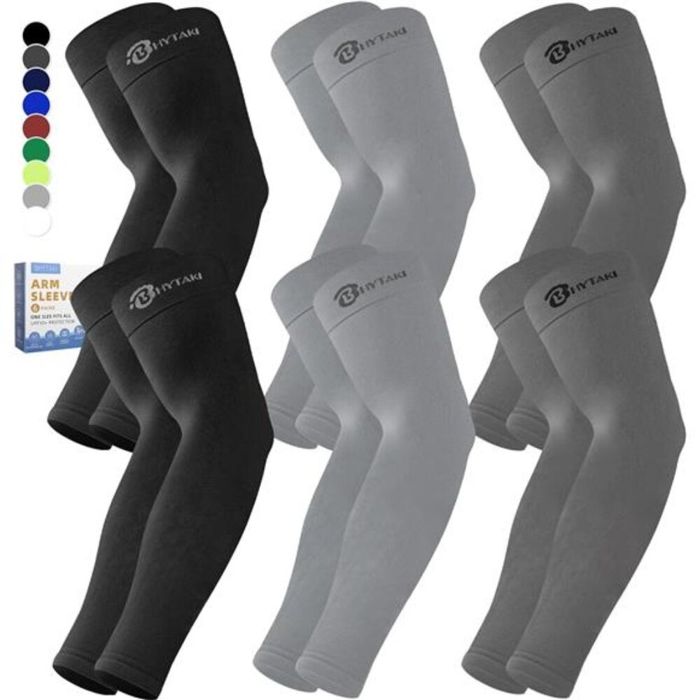 Cooling Compression Arm Sleeves for Men Women,UPF50 UV Sun Protection
